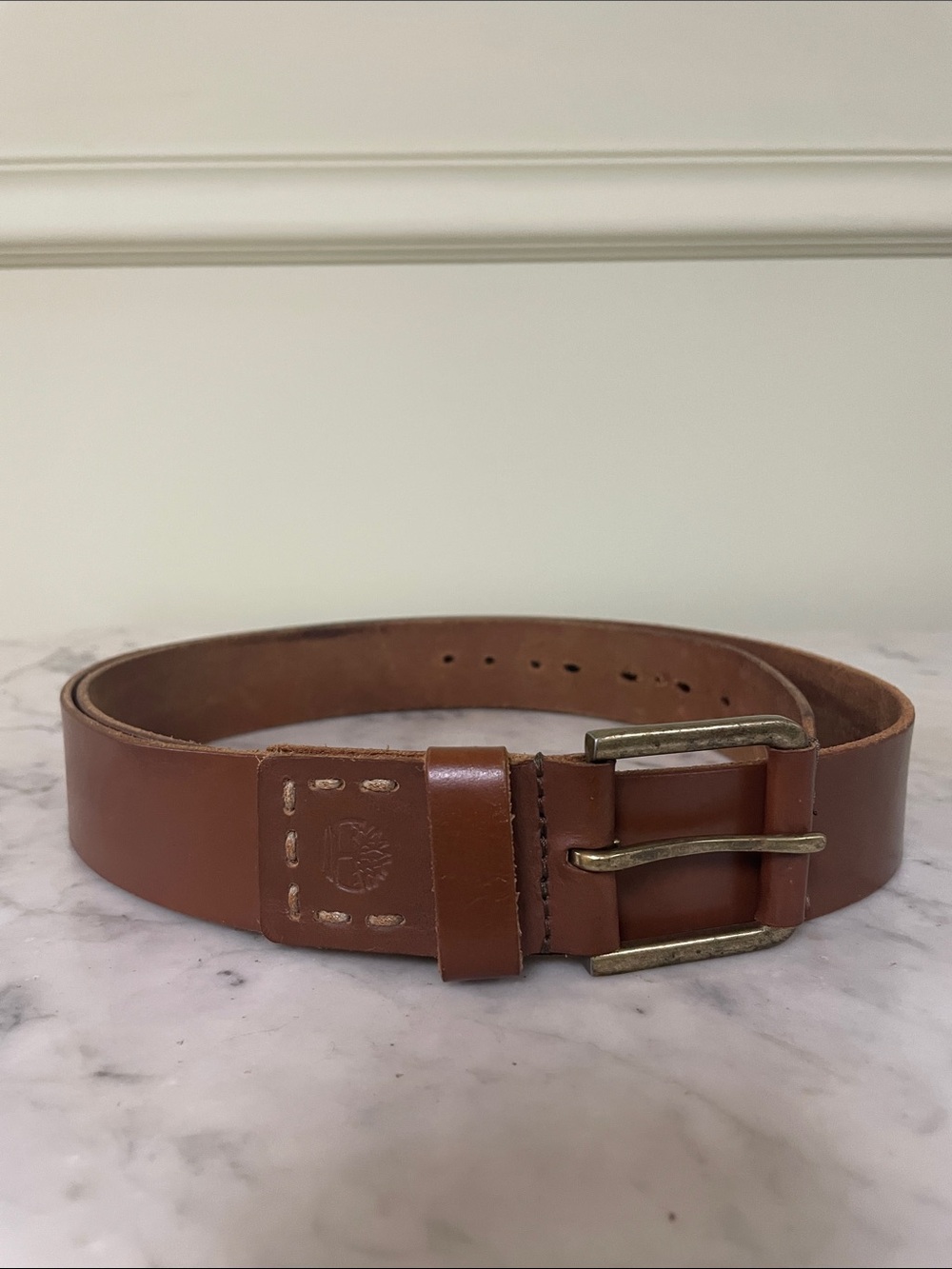Timberland Brown Leather Belt Size 46
